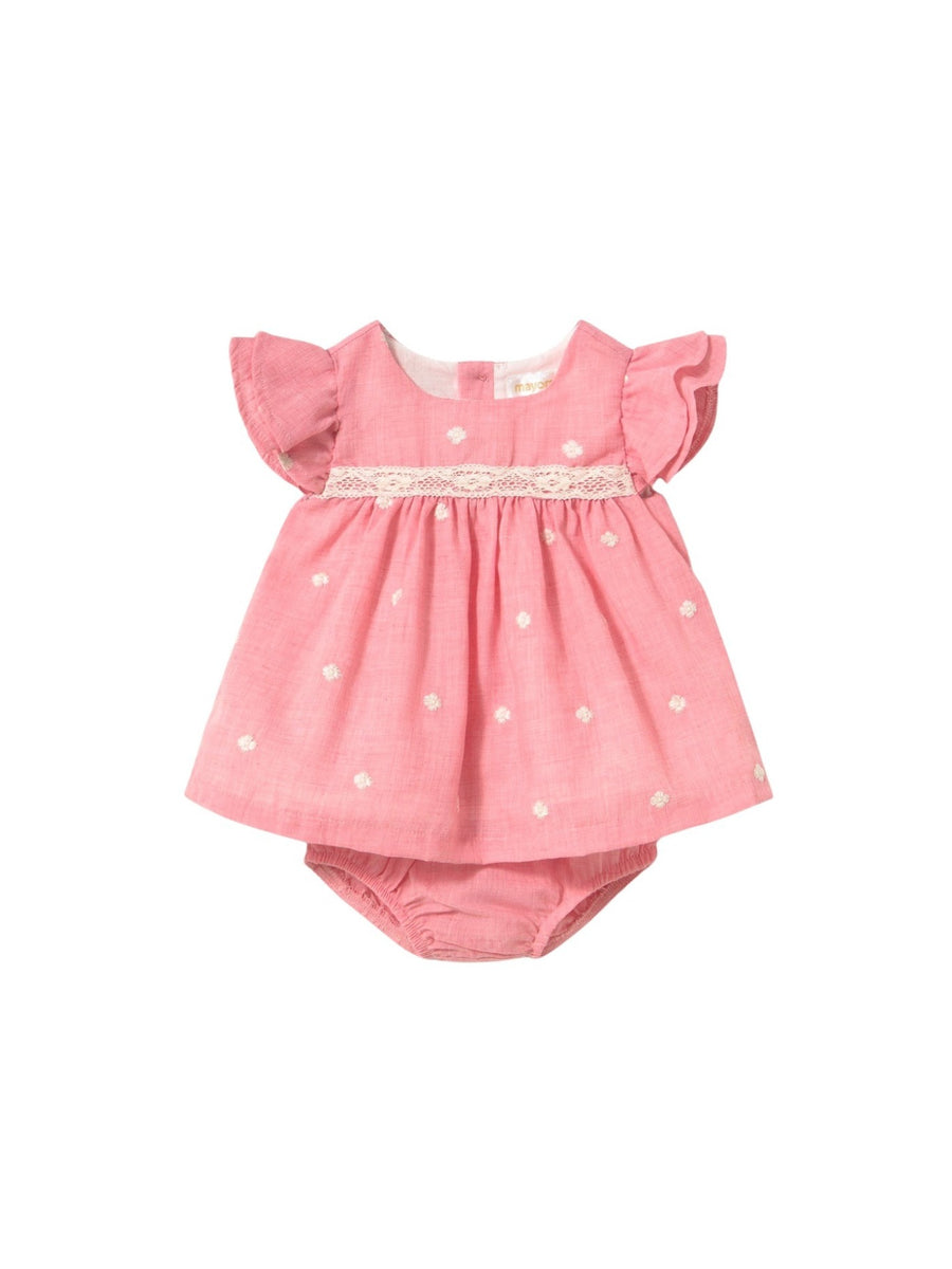 Vestido bordado Rose (Rosa)  para Bebé Menina - Mayoral