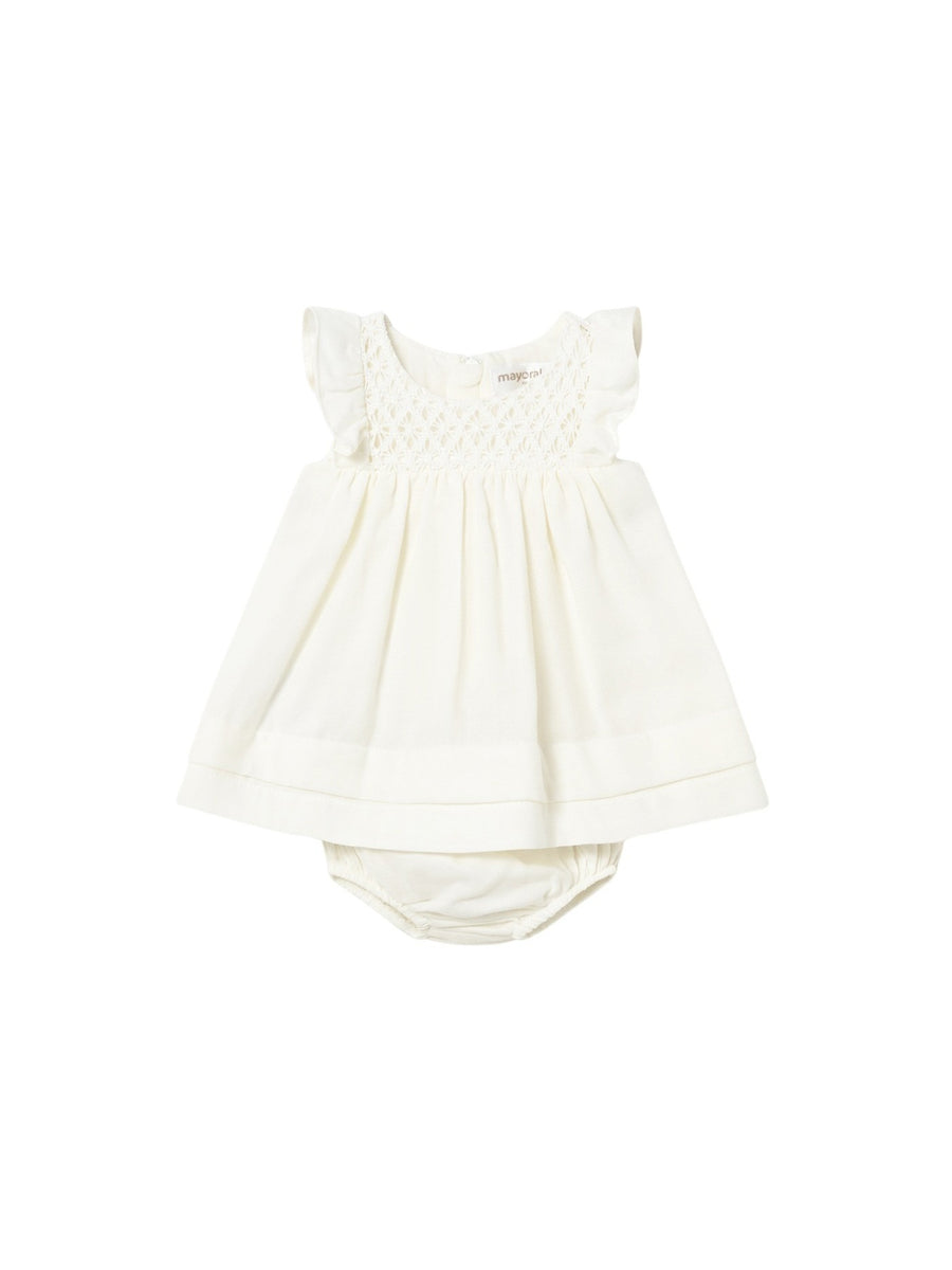 Vestido Cerámica (Creme / Pérola)  para Bebé Menina - Mayoral