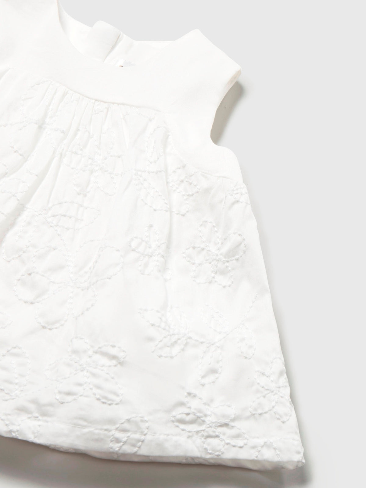 Vestido bordado Branco (Branco)  para Bebé Menina - Mayoral