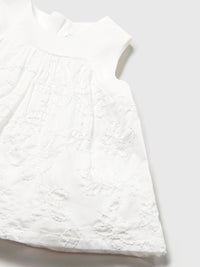 Vestido bordado Branco (Branco)  para Bebé Menina - Mayoral