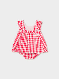 Vestido sersucker Vermelho (Vermelho)  para Bebé Menina - Mayoral