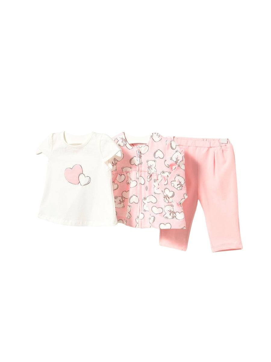 Fato treino 3 peças Rosa baby (Rosa Bébé)  para Bebé Menina - Mayoral