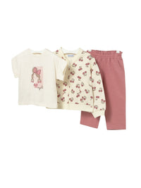 Fato treino 3 peças Blush (Rosa Velho)  para Bebé Menina - Mayoral