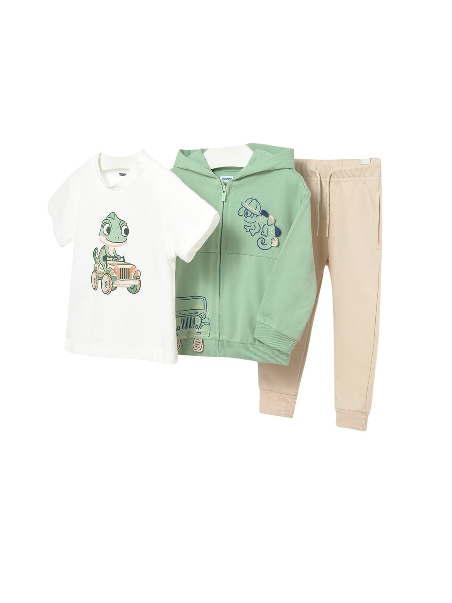 Fato treino play c/ t´shirt Matcha (Verde seco)  para Bebé Menino - Mayoral