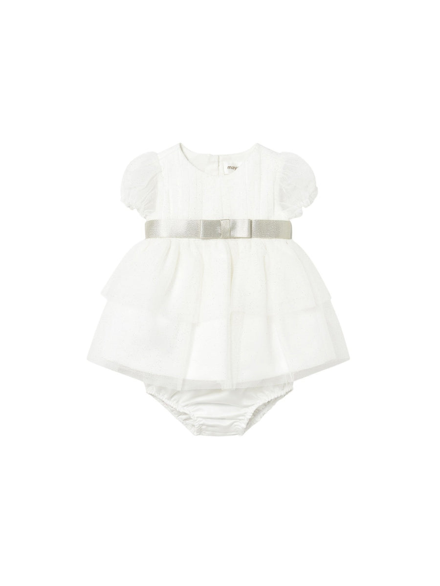 Vestido tule cerimónia Nata (Creme / Pérola)  para Bebé Menina - Mayoral