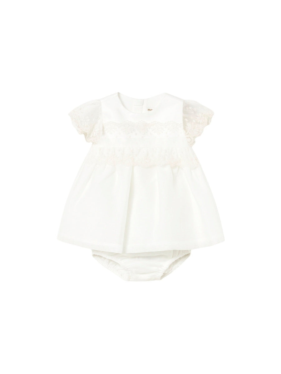 Vestido comb. cerimónia Nata (Creme / Pérola)  para Bebé Menina - Mayoral