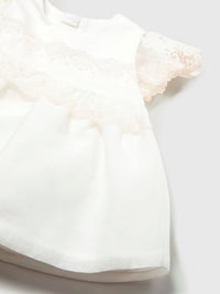Vestido comb. cerimónia Nata (Creme / Pérola)  para Bebé Menina - Mayoral