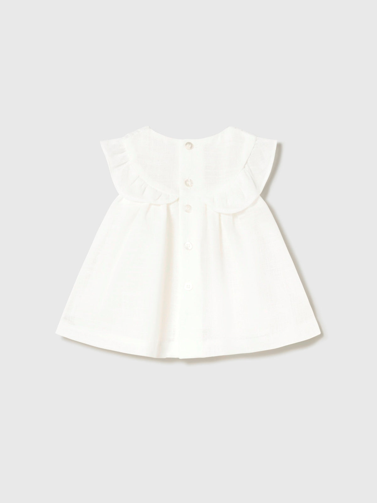Vestido ninho de abelha Nata (Creme / Pérola)  para Bebé Menina - Mayoral