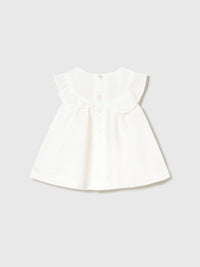 Vestido ninho de abelha Nata (Creme / Pérola)  para Bebé Menina - Mayoral