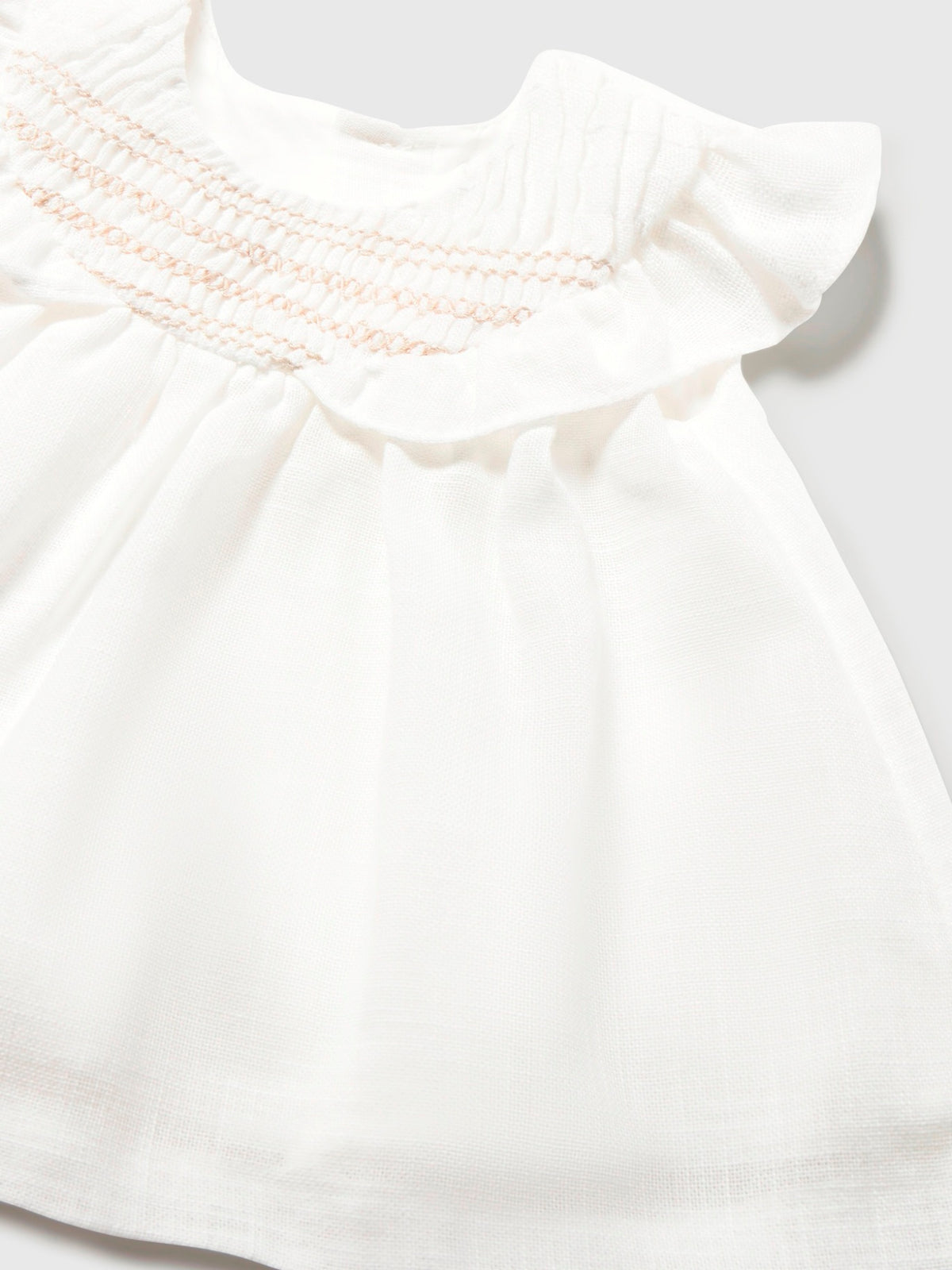Vestido ninho de abelha Nata (Creme / Pérola)  para Bebé Menina - Mayoral