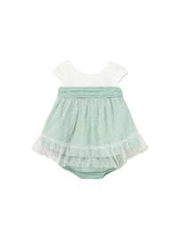 Vestido cerimónia Aqua (Verde Água)  para Bebé Menina - Mayoral