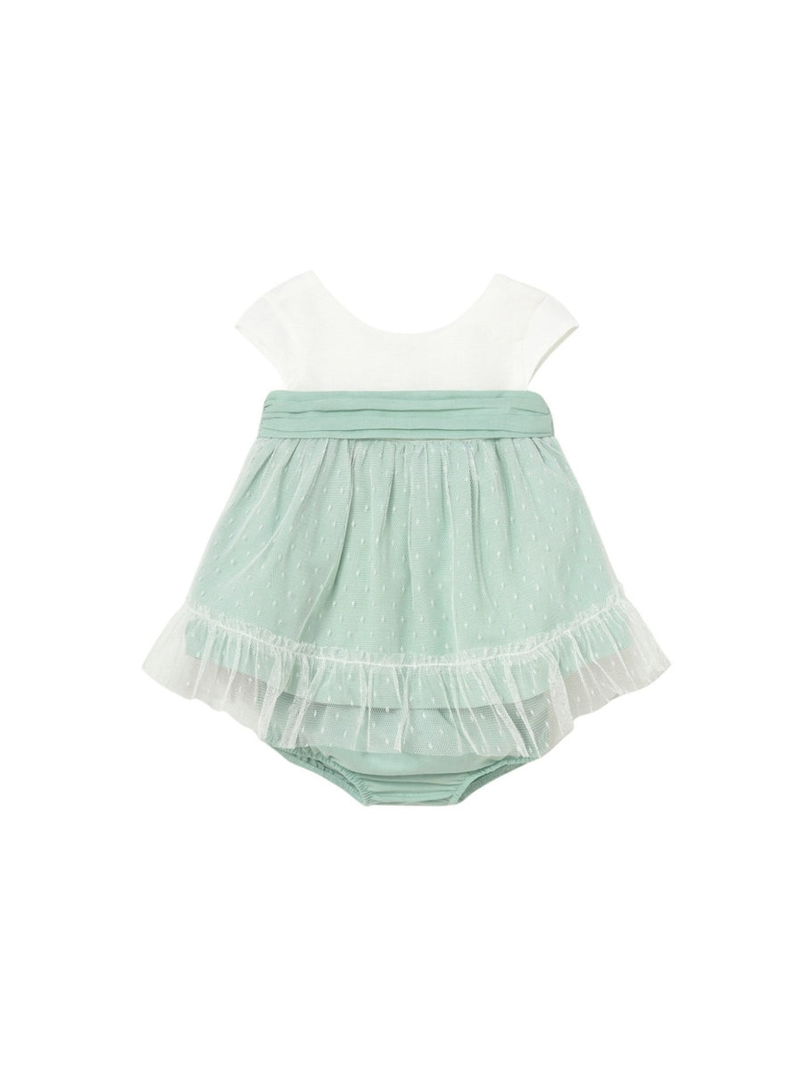 Vestido cerimónia Aqua (Verde Água)  para Bebé Menina - Mayoral