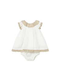 Vestido tiras Nata (Creme / Pérola)  para Bebé Menina - Mayoral