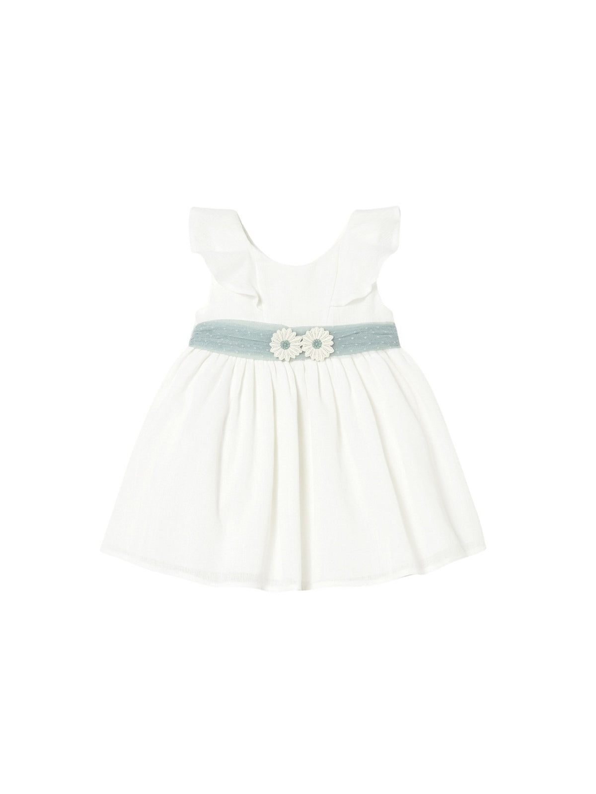 Vestido faixa de tule Crú (Creme / Pérola)  para Bebé Menina - Mayoral