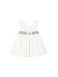 Vestido faixa de tule Crú (Creme / Pérola)  para Bebé Menina - Mayoral