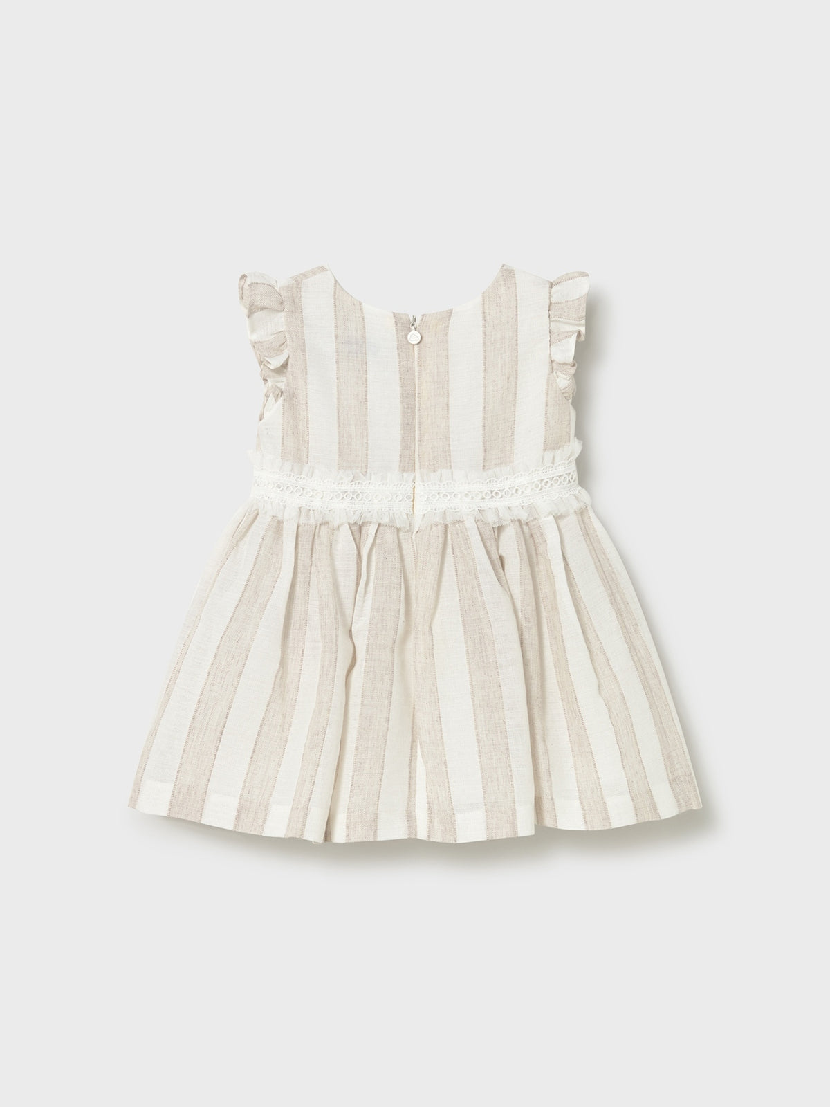 Vestido faixa listrada Avelã (Bege)  para Bebé Menina - Mayoral
