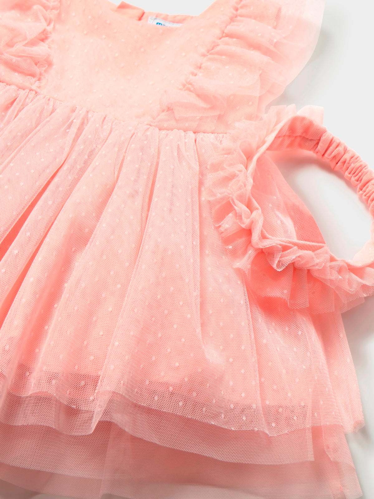 Vestido tule c/ faixa cabelo Blossom (Rosa)  para Bebé Menina - Mayoral