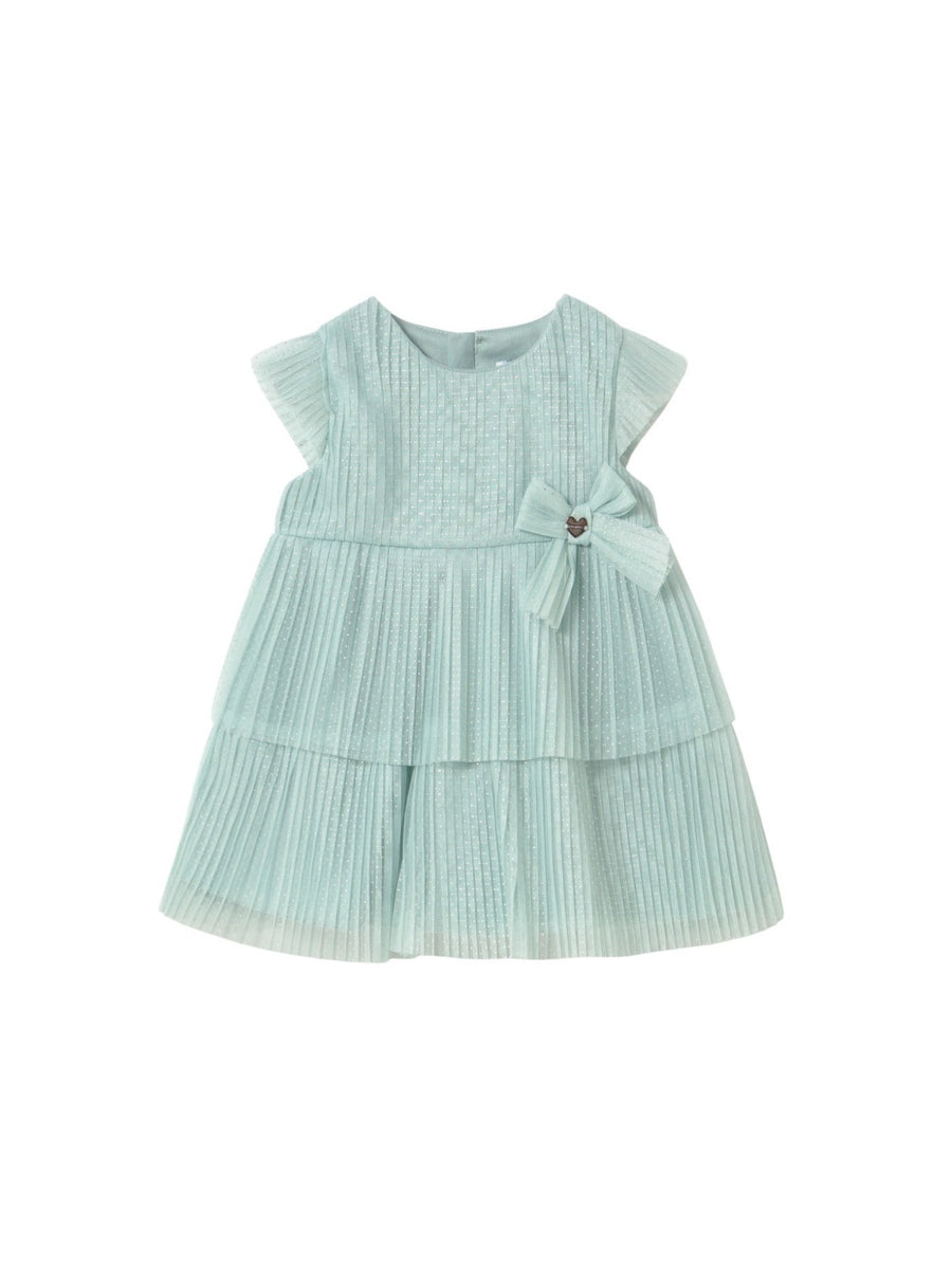 Vestido tule plissado Lago (Verde seco)  para Bebé Menina - Mayoral