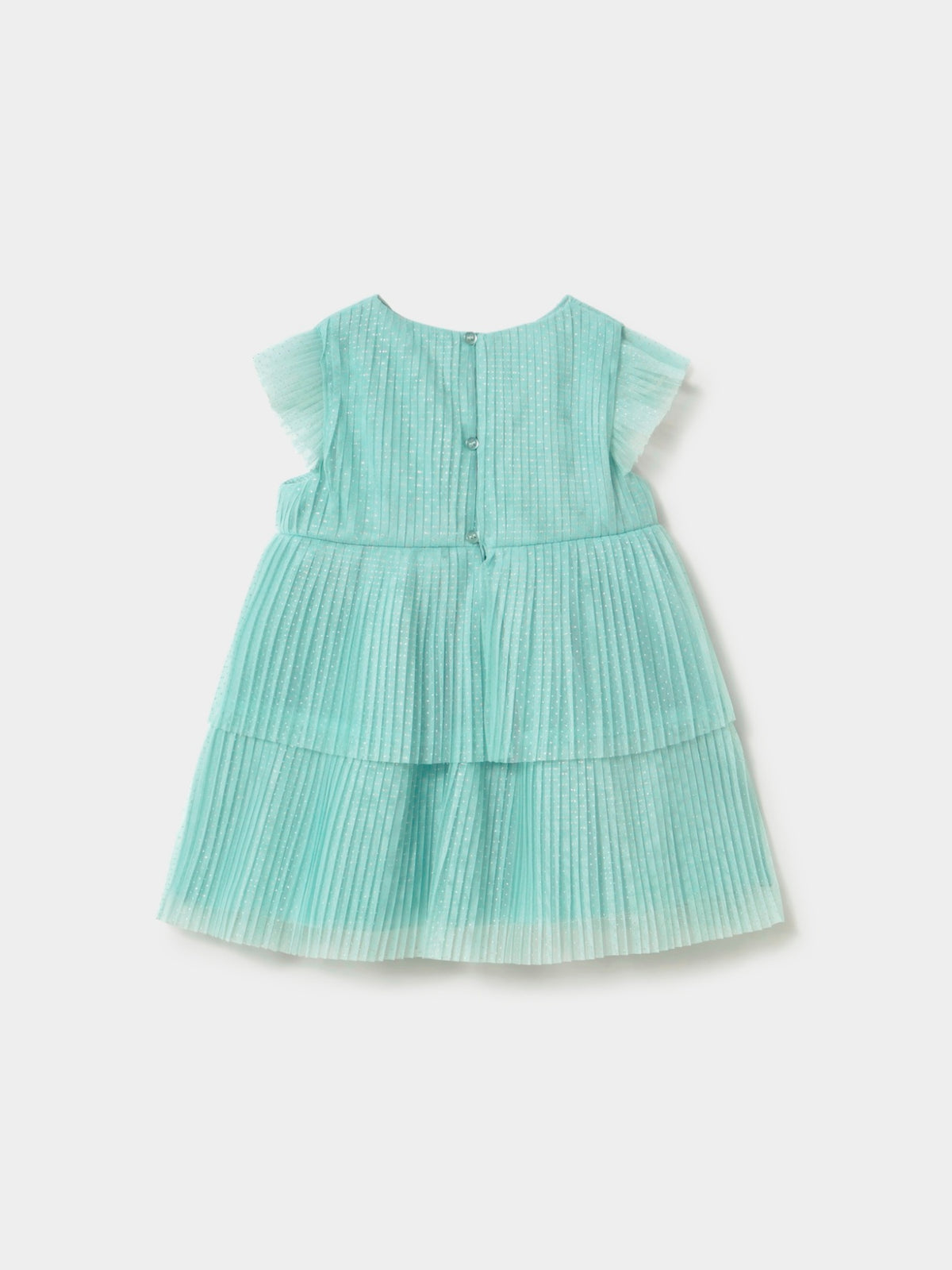 Vestido tule plissado Lago (Verde seco)  para Bebé Menina - Mayoral