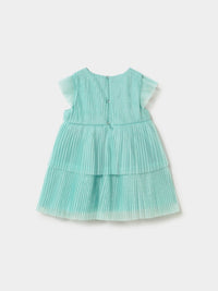 Vestido tule plissado Lago (Verde seco)  para Bebé Menina - Mayoral