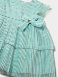 Vestido tule plissado Lago (Verde seco)  para Bebé Menina - Mayoral