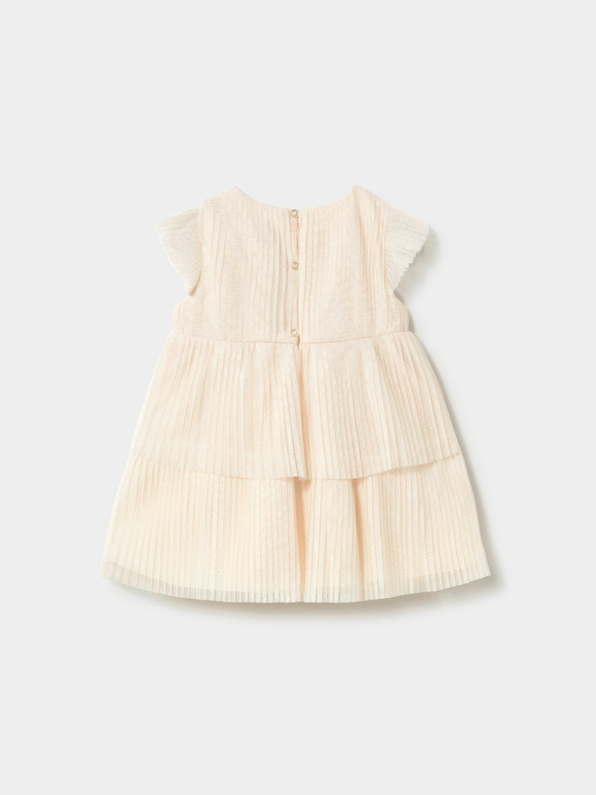 Vestido tule plissado Osso (Creme / Pérola)  para Bebé Menina - Mayoral