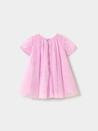 Vestido de tule com bolsa Rosa malva (Rosa)  para Bebé Menina - Mayoral
