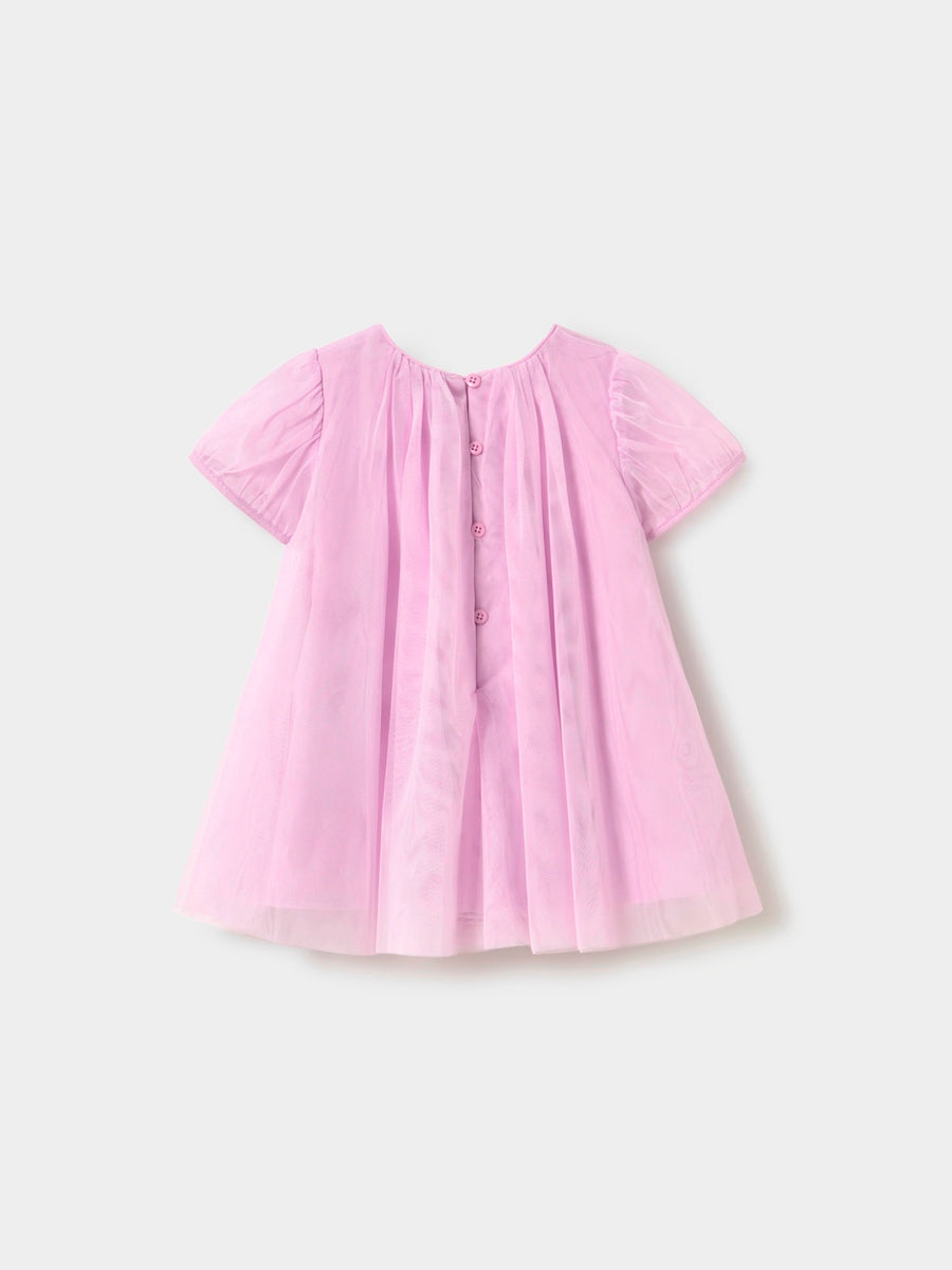 Vestido de tule com bolsa Rosa malva (Rosa)  para Bebé Menina - Mayoral