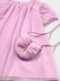 Vestido de tule com bolsa Rosa malva (Rosa)  para Bebé Menina - Mayoral
