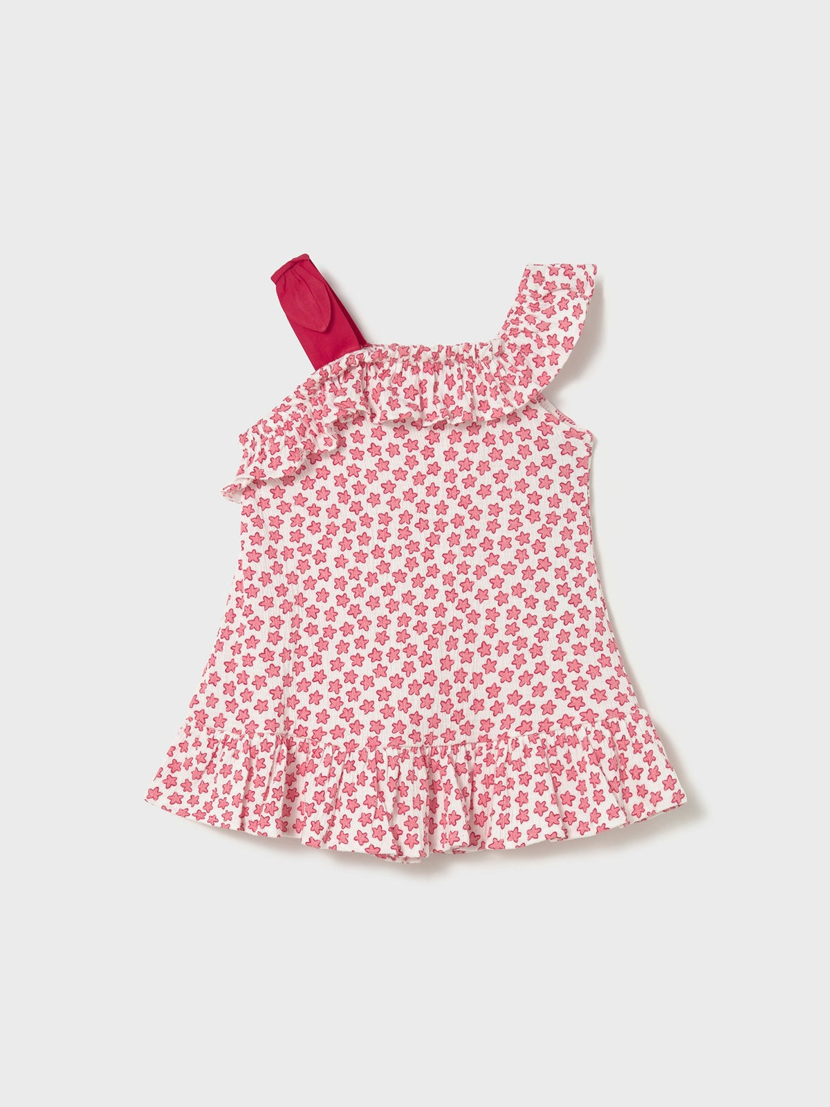 Vestido tricot estampa bambu Vermelho (Vermelho)  para Bebé Menina - Mayoral