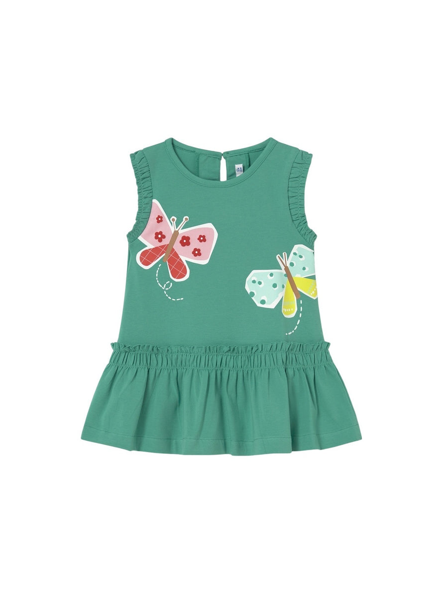 Vestido serigrafia Esmeralda (Verde Mar)  para Bebé Menina - Mayoral