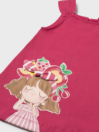 Vestido gráfica Hibisco (Fúcsia)  para Bebé Menina - Mayoral