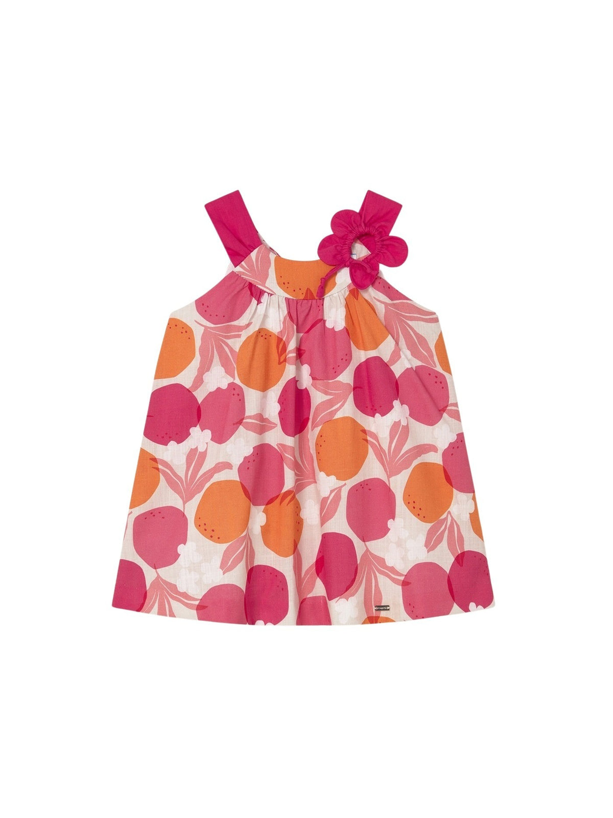 Vestido estampado flor Clavel (Fúcsia)  para Bebé Menina - Mayoral