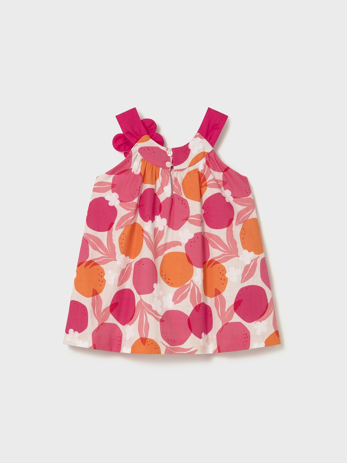 Vestido estampado flor Clavel (Fúcsia)  para Bebé Menina - Mayoral