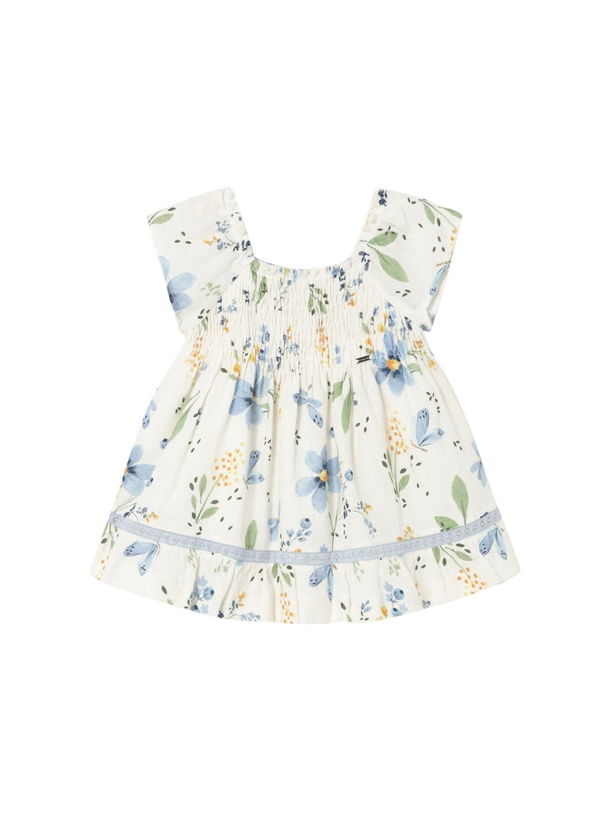 Vestido estampado Azul céu (Azul)  para Bebé Menina - Mayoral