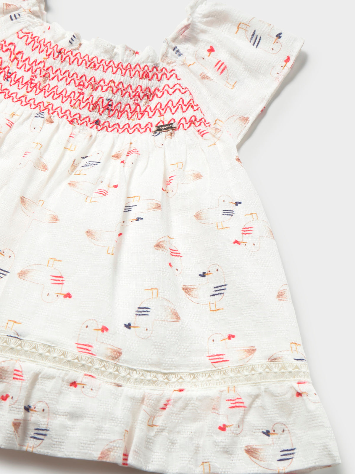 Vestido estampado Osso (Creme / Pérola)  para Bebé Menina - Mayoral
