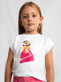Camiseta manga curta Branco (Branco)  para Menina - Mayoral