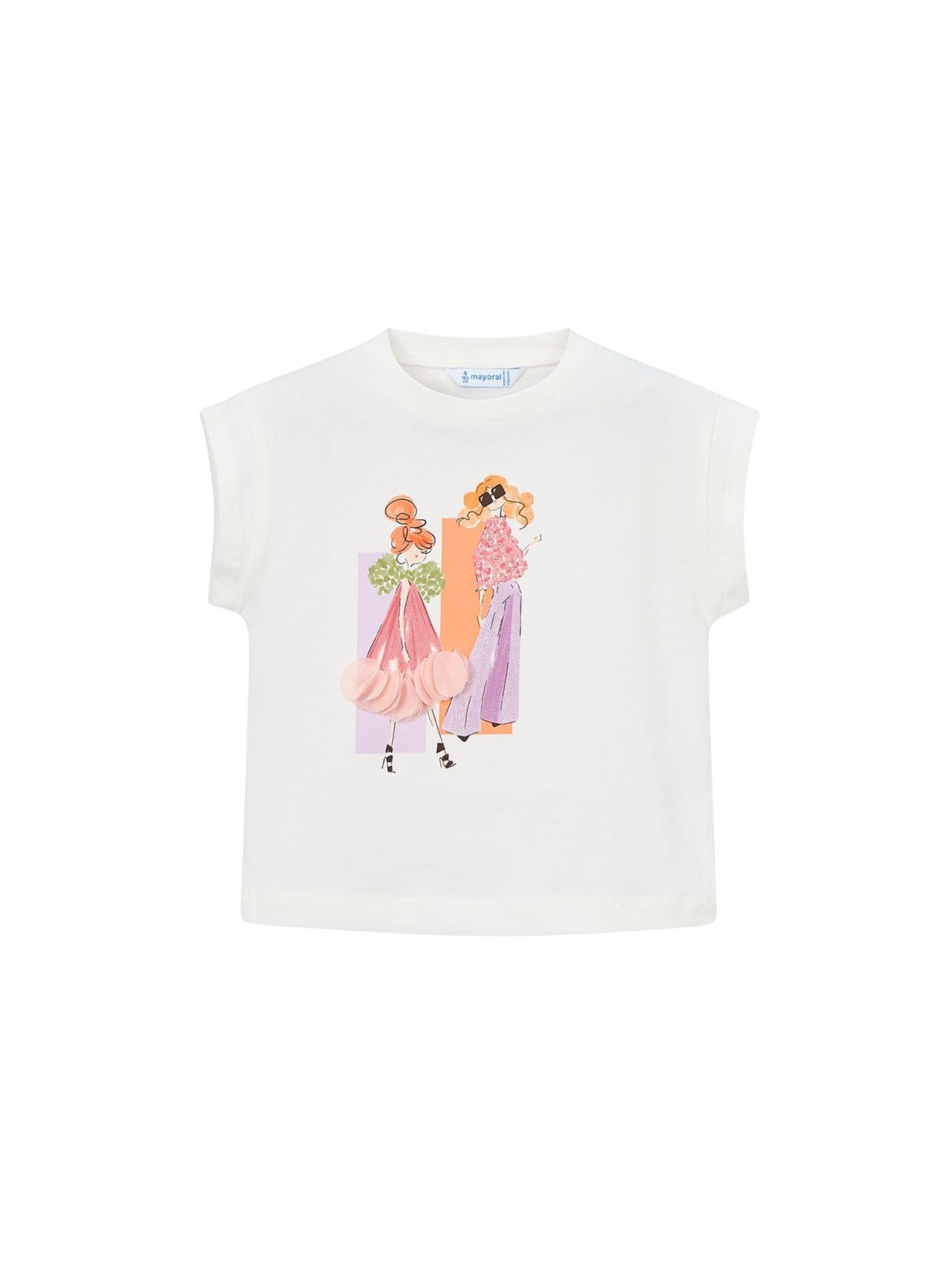 Camiseta manga curta Crú-bloss (Lilás)  para Menina - Mayoral