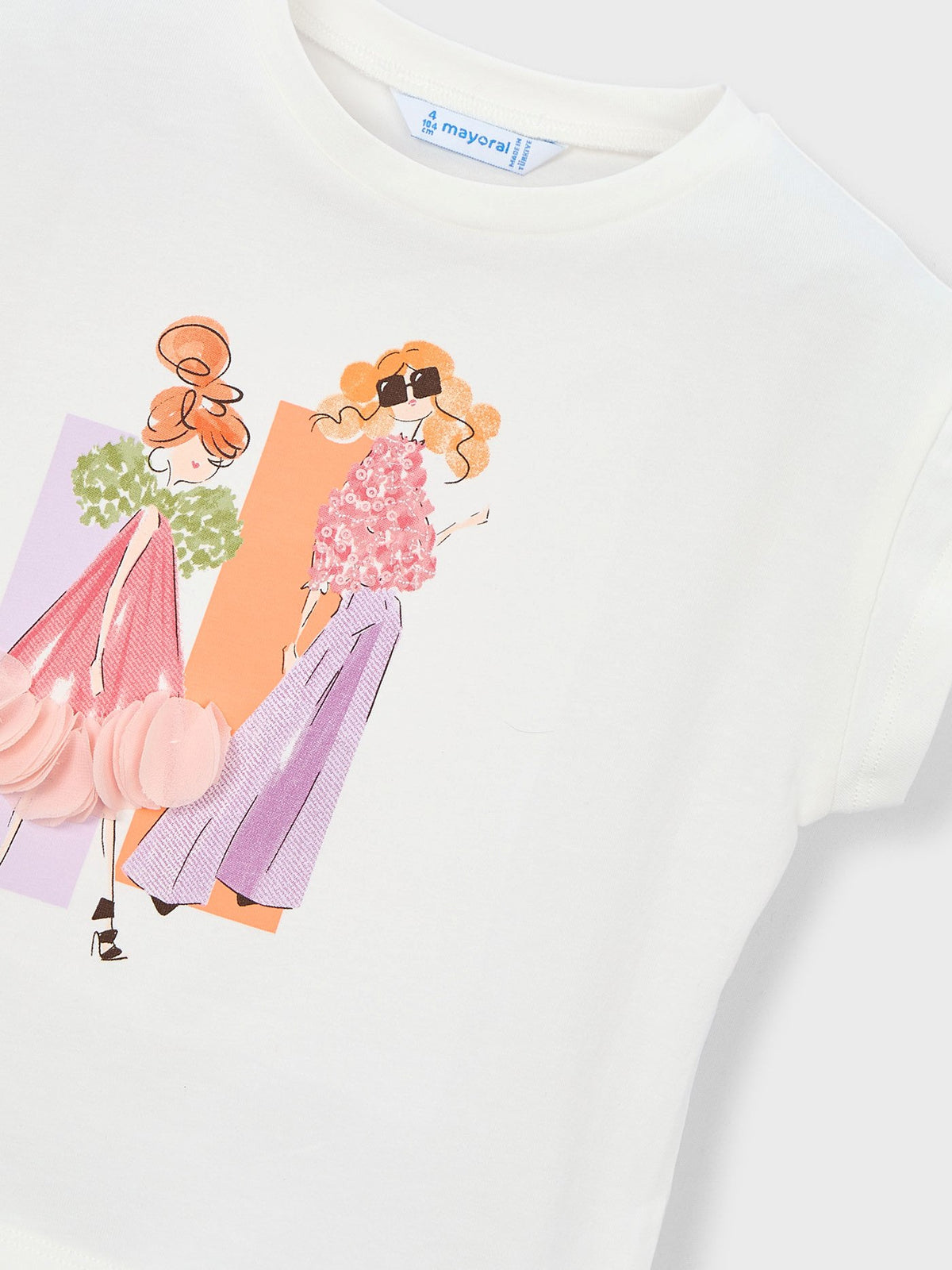 Camiseta manga curta Crú-bloss (Lilás)  para Menina - Mayoral