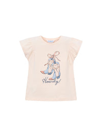 Camiseta manga curta Salmão (Salmão)  para Menina - Mayoral