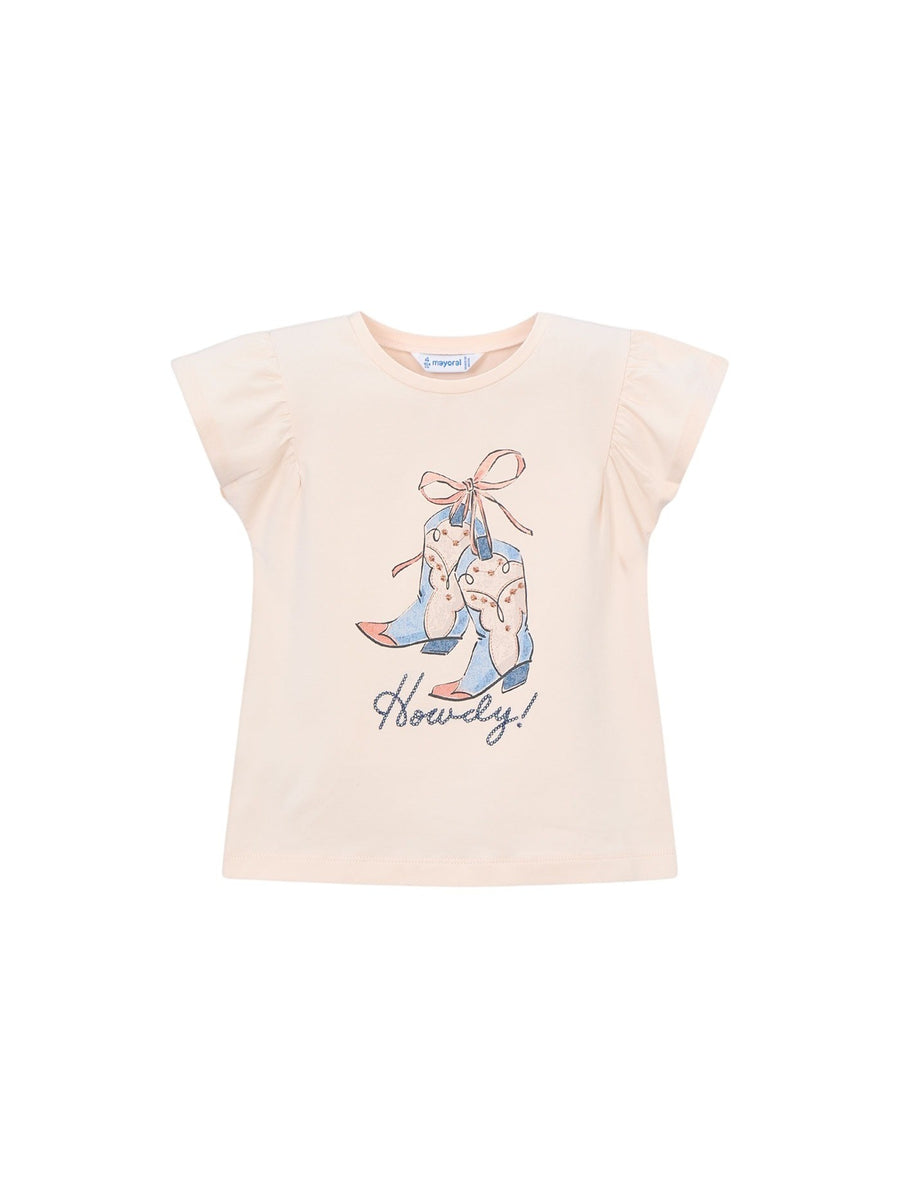 Camiseta manga curta Salmão (Salmão)  para Menina - Mayoral