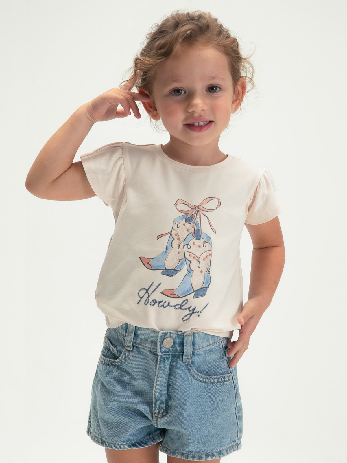 Camiseta manga curta Salmão (Salmão)  para Menina - Mayoral