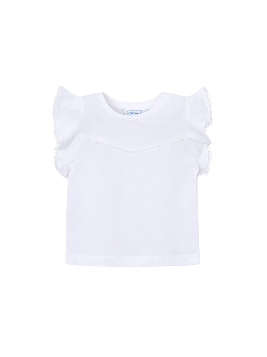 Blusa c/m renda Branco (Branco)  para Menina - Mayoral
