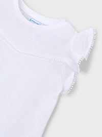 Blusa c/m renda Branco (Branco)  para Menina - Mayoral