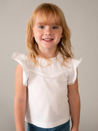 Blusa c/m renda Branco (Branco)  para Menina - Mayoral