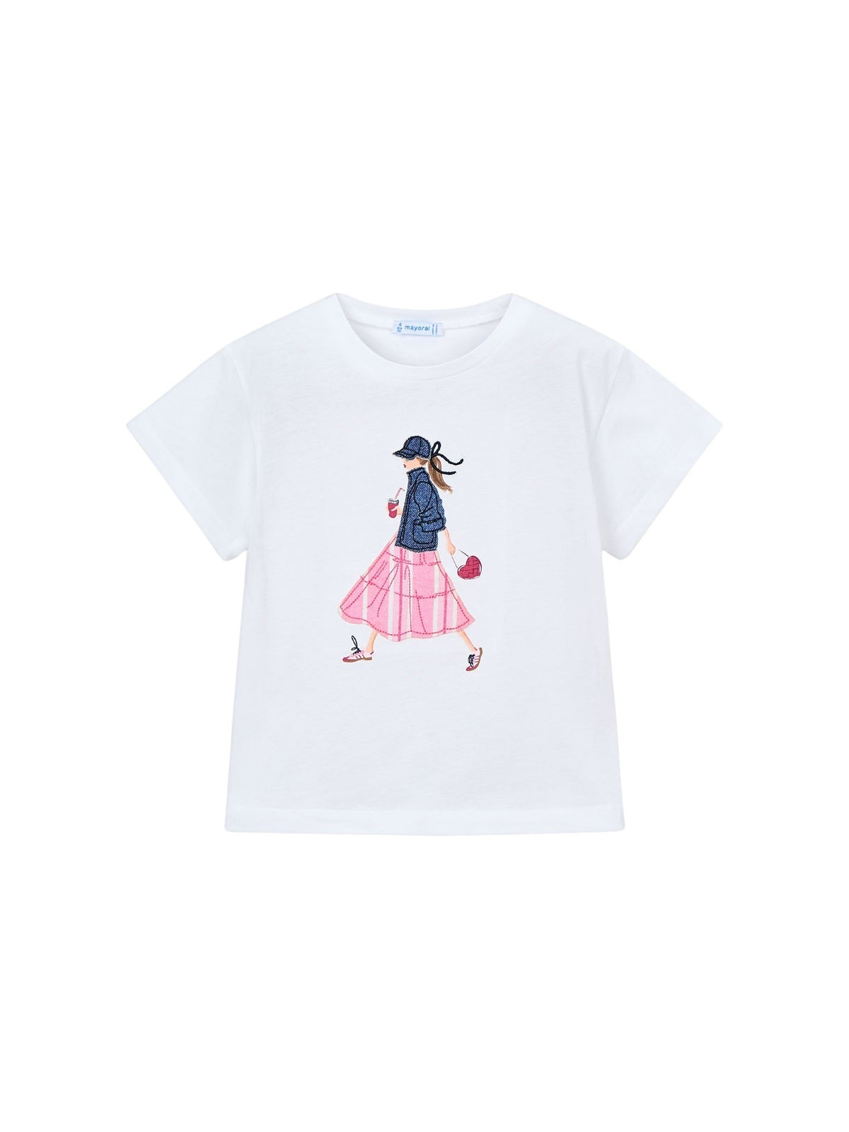 Camiseta manga curta Branco (Branco)  para Menina - Mayoral