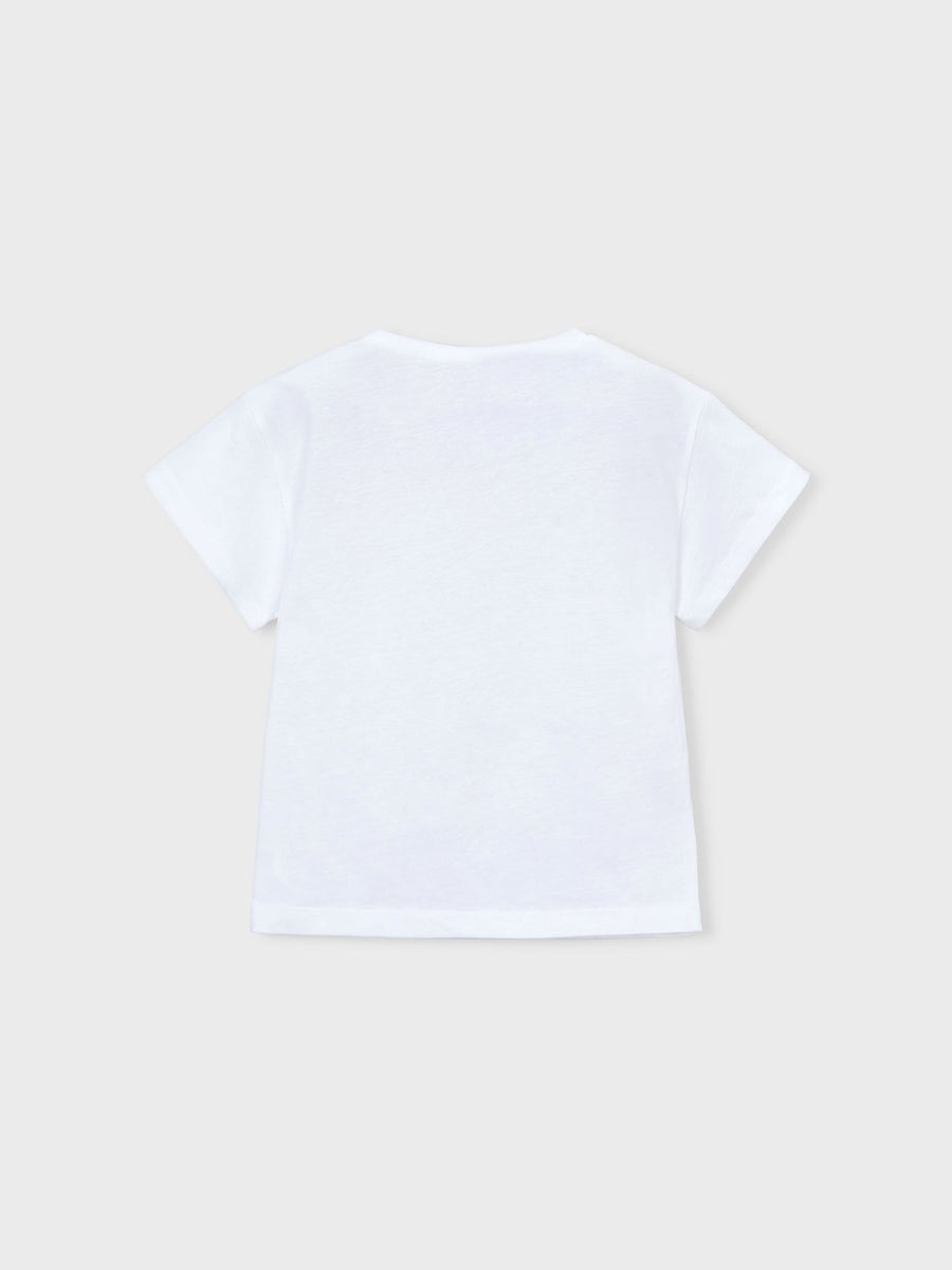 Camiseta manga curta Branco (Branco)  para Menina - Mayoral