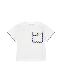 Camiseta aplicações Crú (Creme / Pérola)  para Menina - Mayoral