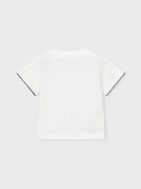 Camiseta aplicações Crú (Creme / Pérola)  para Menina - Mayoral