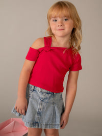 T´shirt assimetrica Diospiro (Laranja Outono)  para Menina - Mayoral